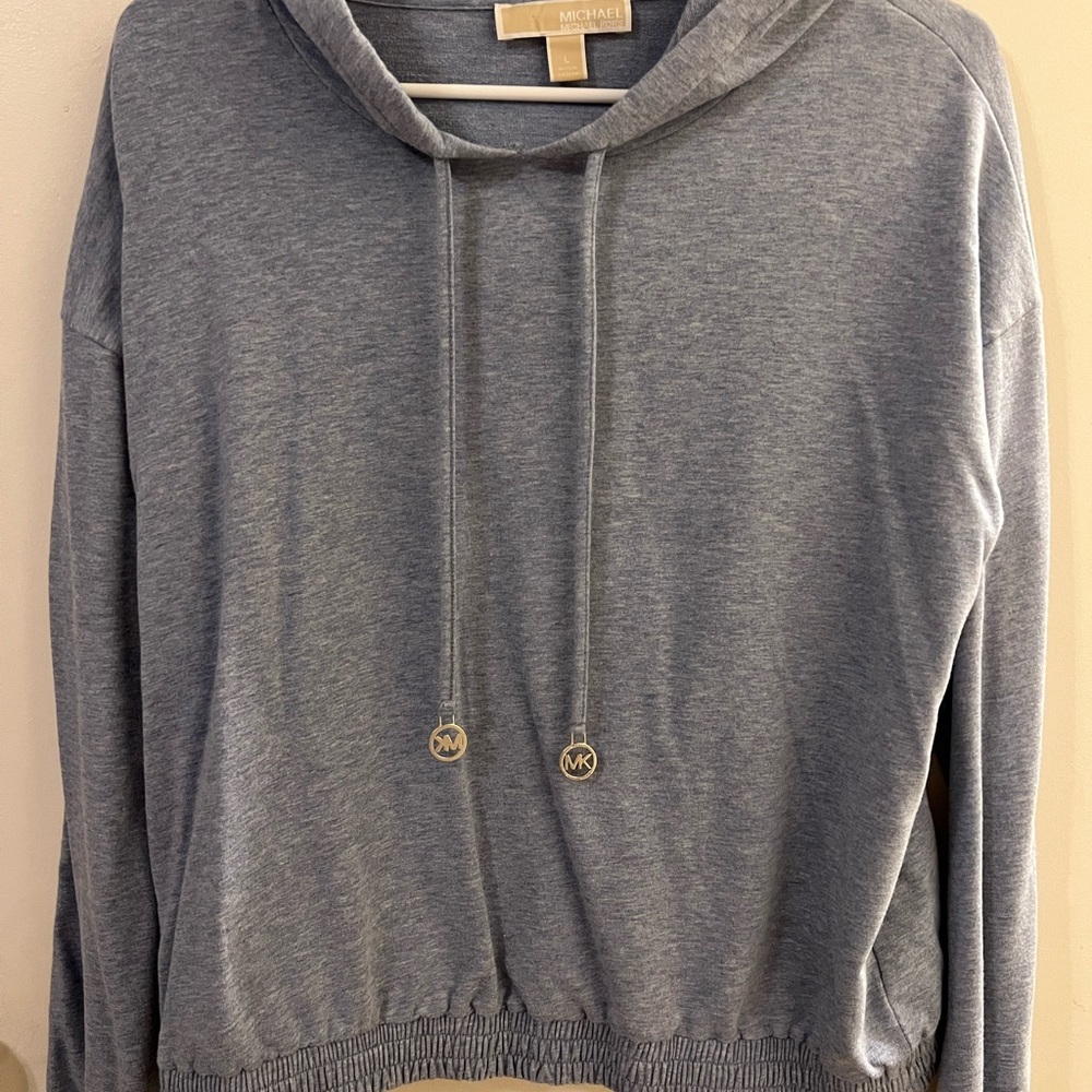 Michael Kors Women's Blue Hoodie Sweater